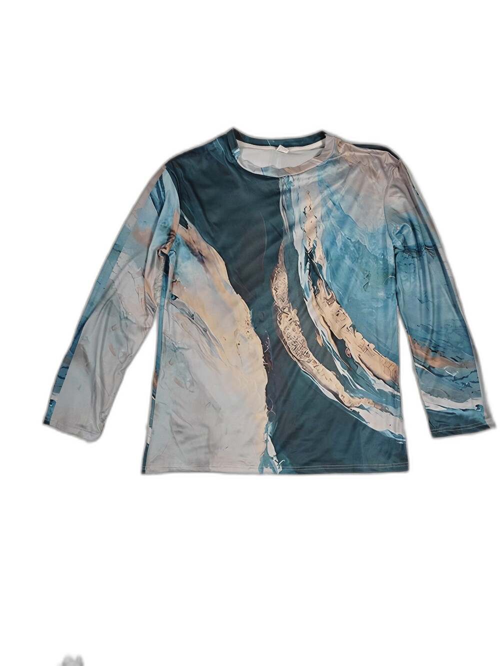 Women's Unbranded Lounge Pajama Set Teal Blue Abstract Print Size 2XL